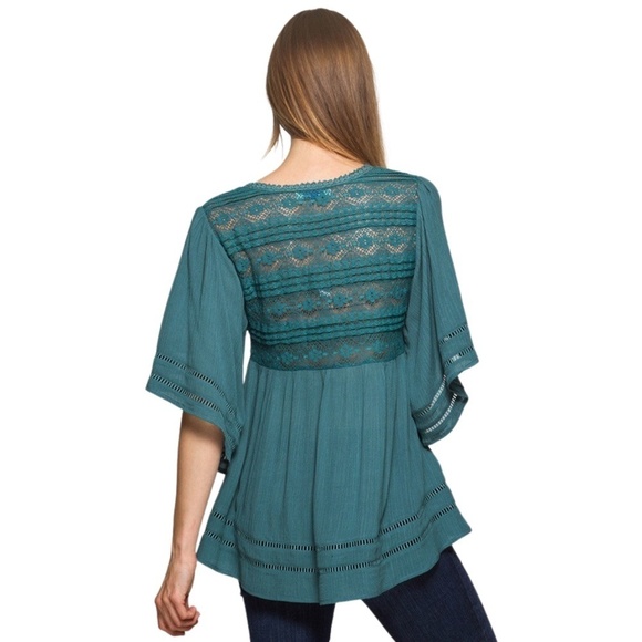 Boho Lace and Crochet Trim Top - Picture 6 of 6